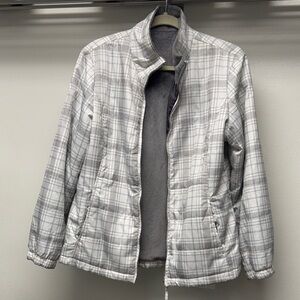 Women’s Gray Plaid Jacket